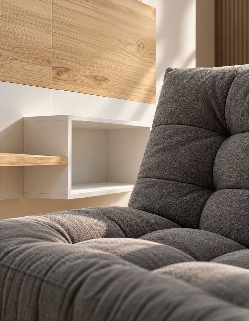 Sofá cama armable de madera 4