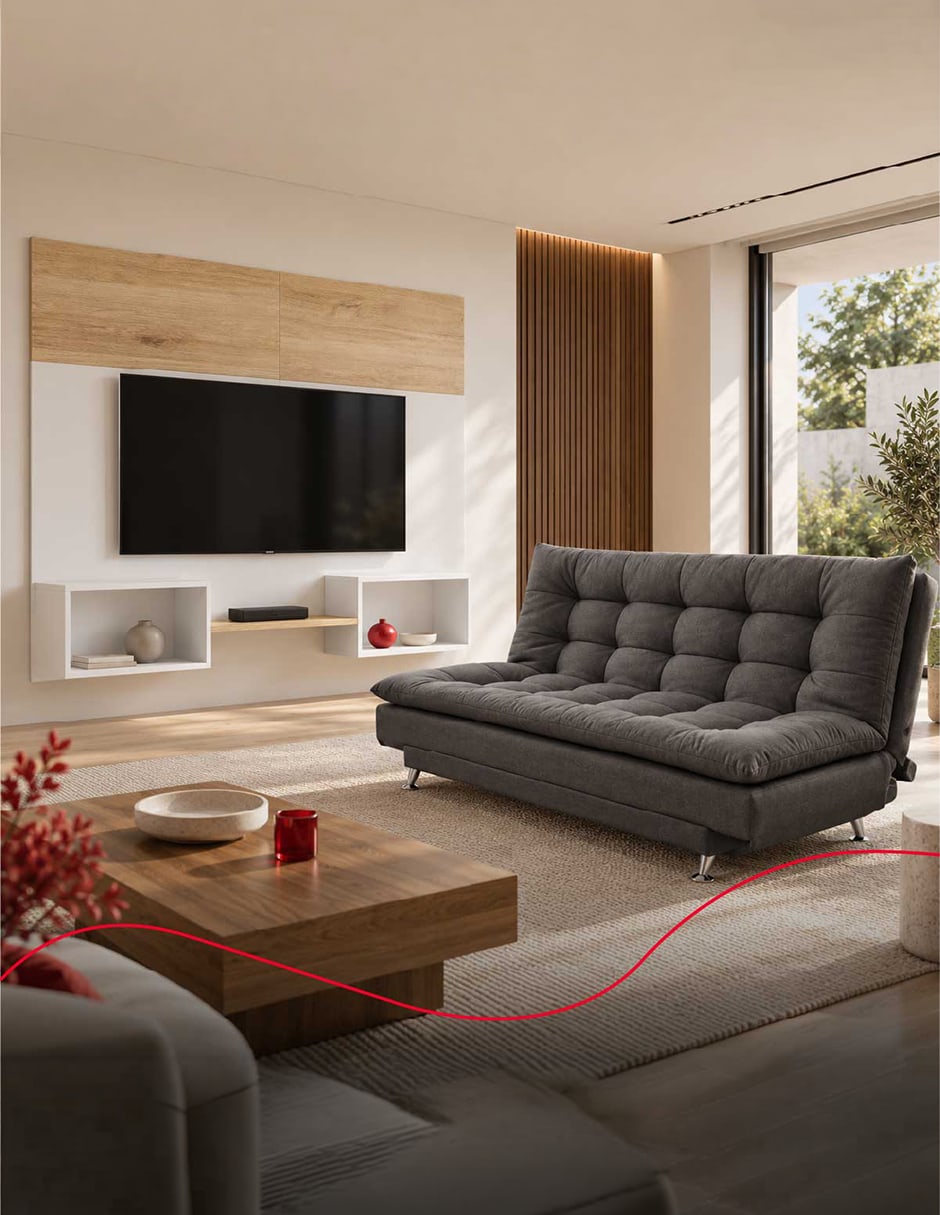 Sofá cama armable de madera 5