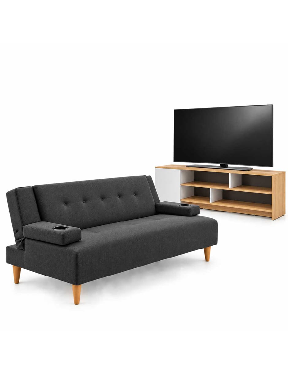 Sofá cama armable de madera 1