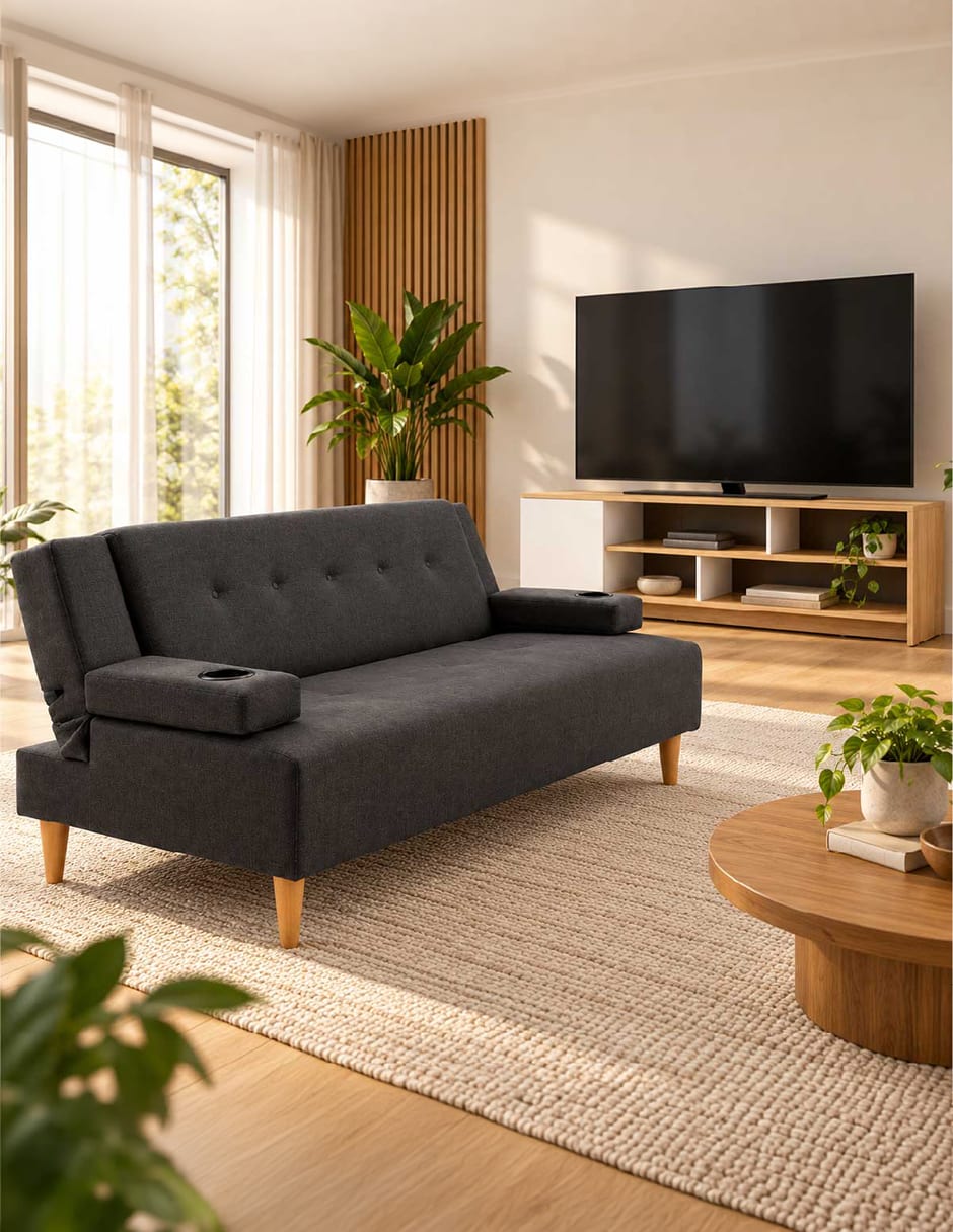 Sofá cama armable de madera 2