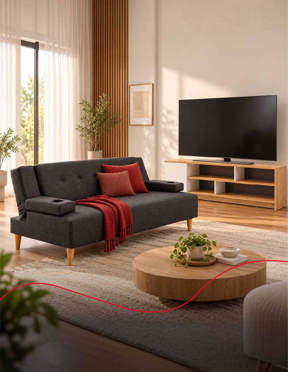 Sofá cama armable de madera 4