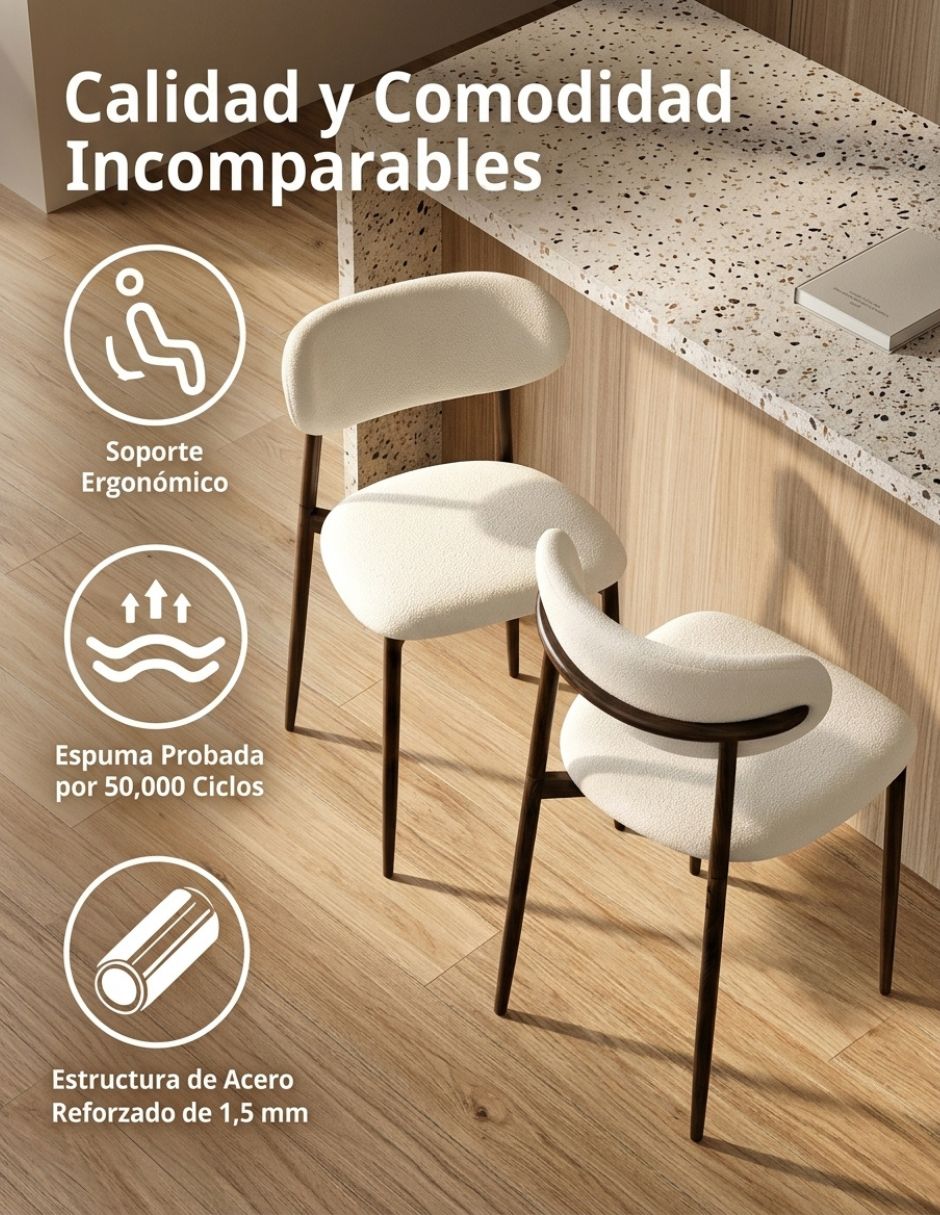 Silla 2 piezas de metal y tela 5