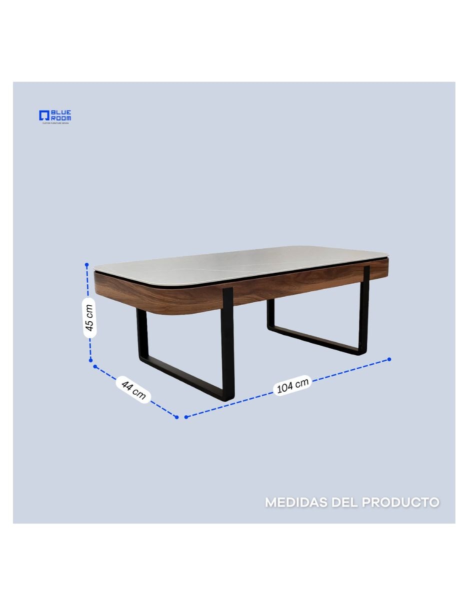 Mesa de centro armable de piedra sinterizada 6