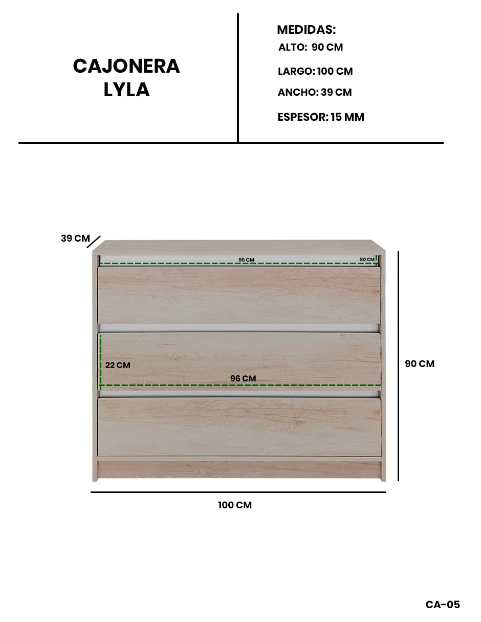 Cajonera armable de mdf 7