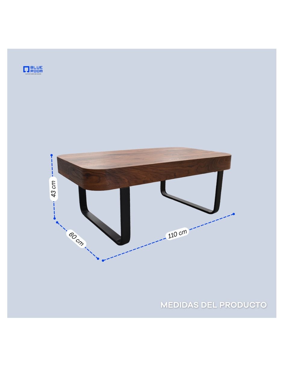 Mesa de centro armable de mdf y chapa 6