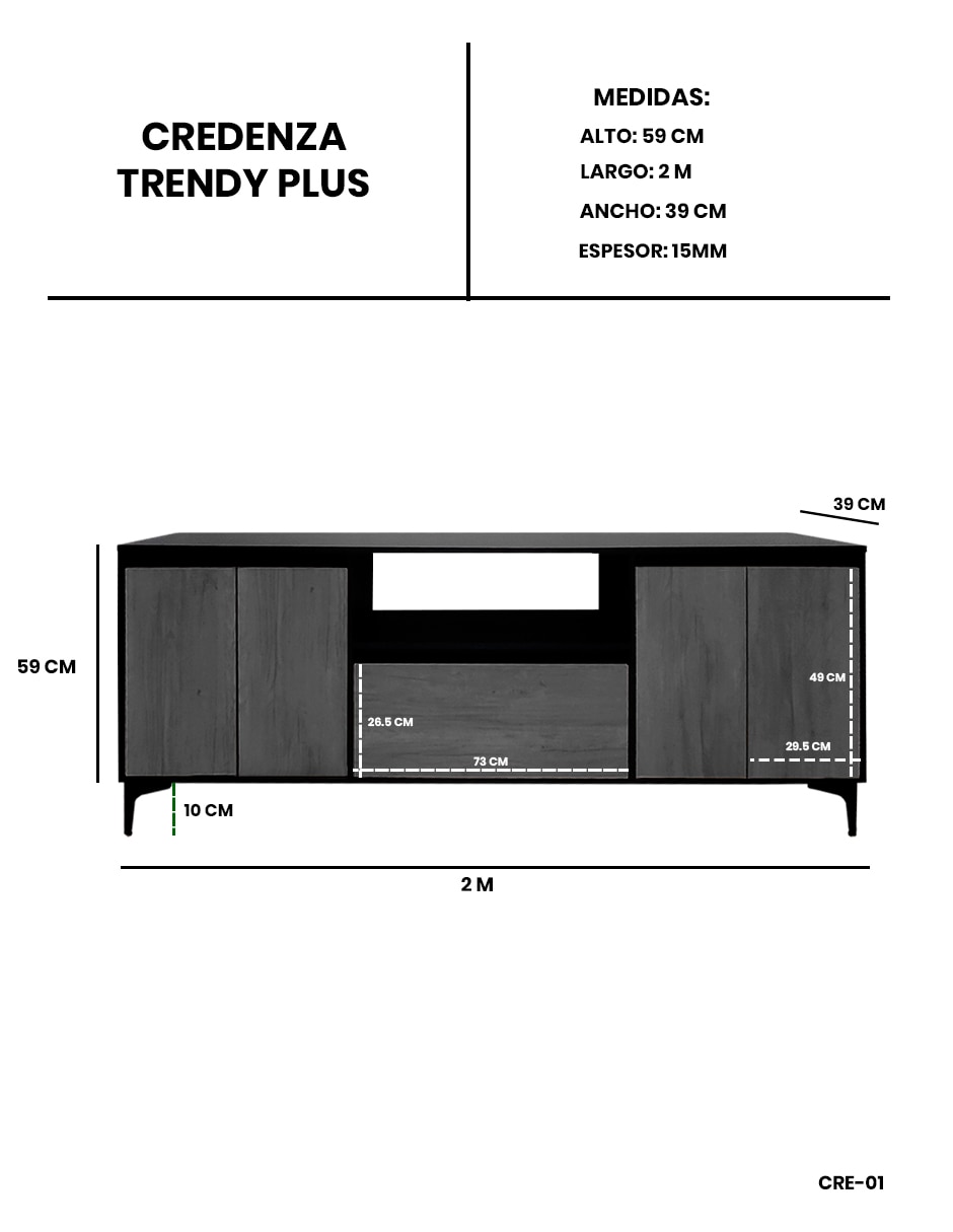 Mueble de tv armable de mdf 7