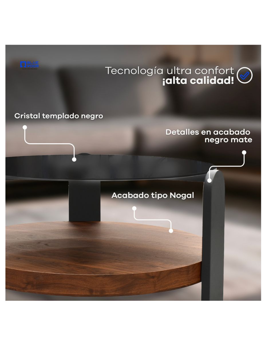 Mesa de centro armable de cristal 3