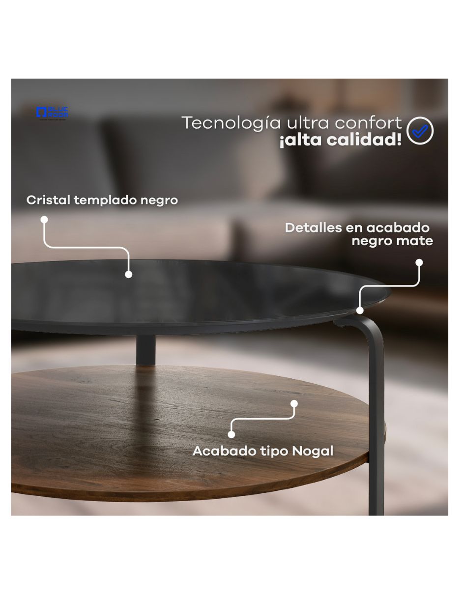 Mesa de centro armable de cristal 3