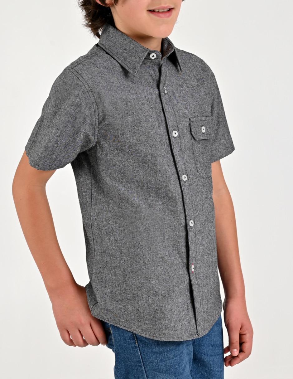 Camisa casual de algodón manga corta para niño 2