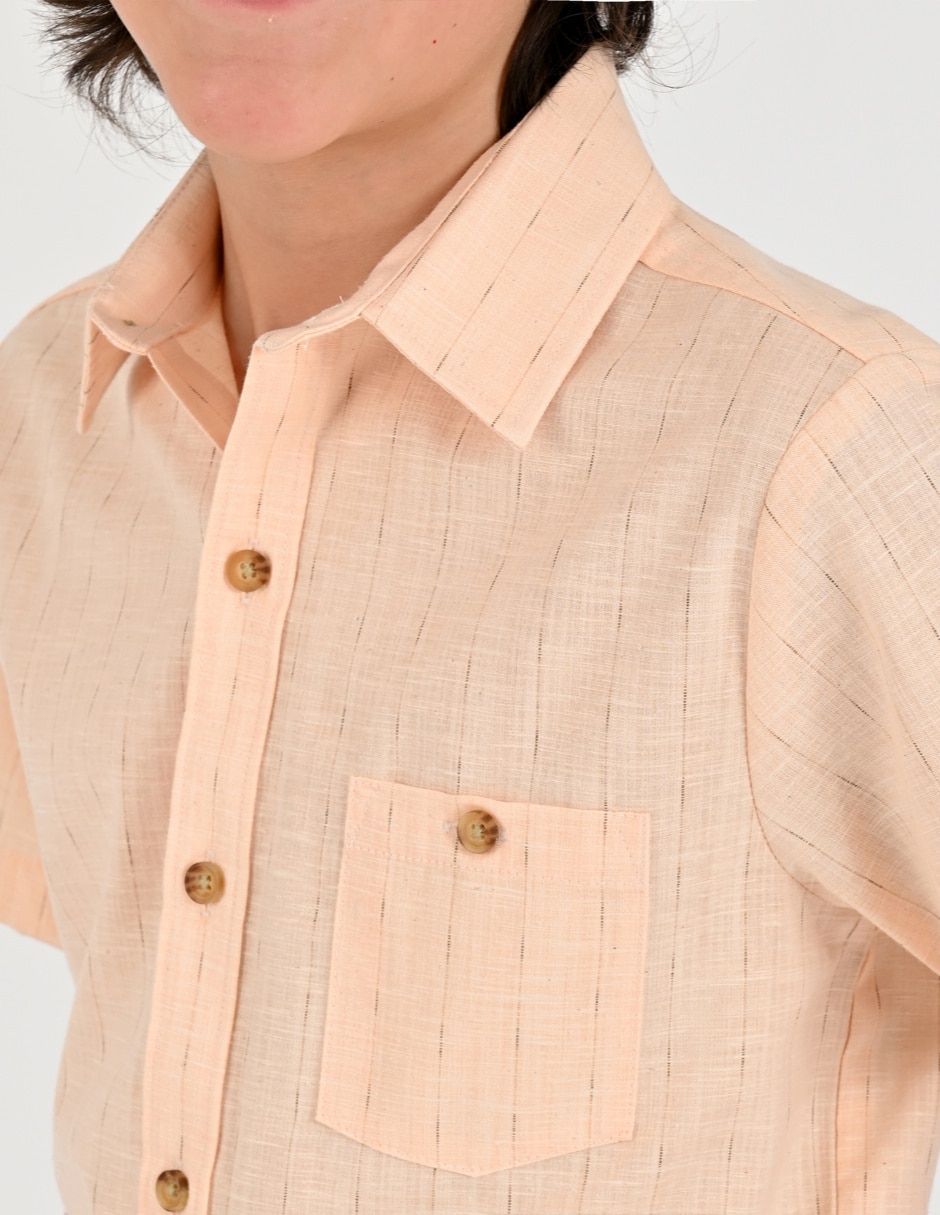 Camisa casual de algodón manga corta para niño 2