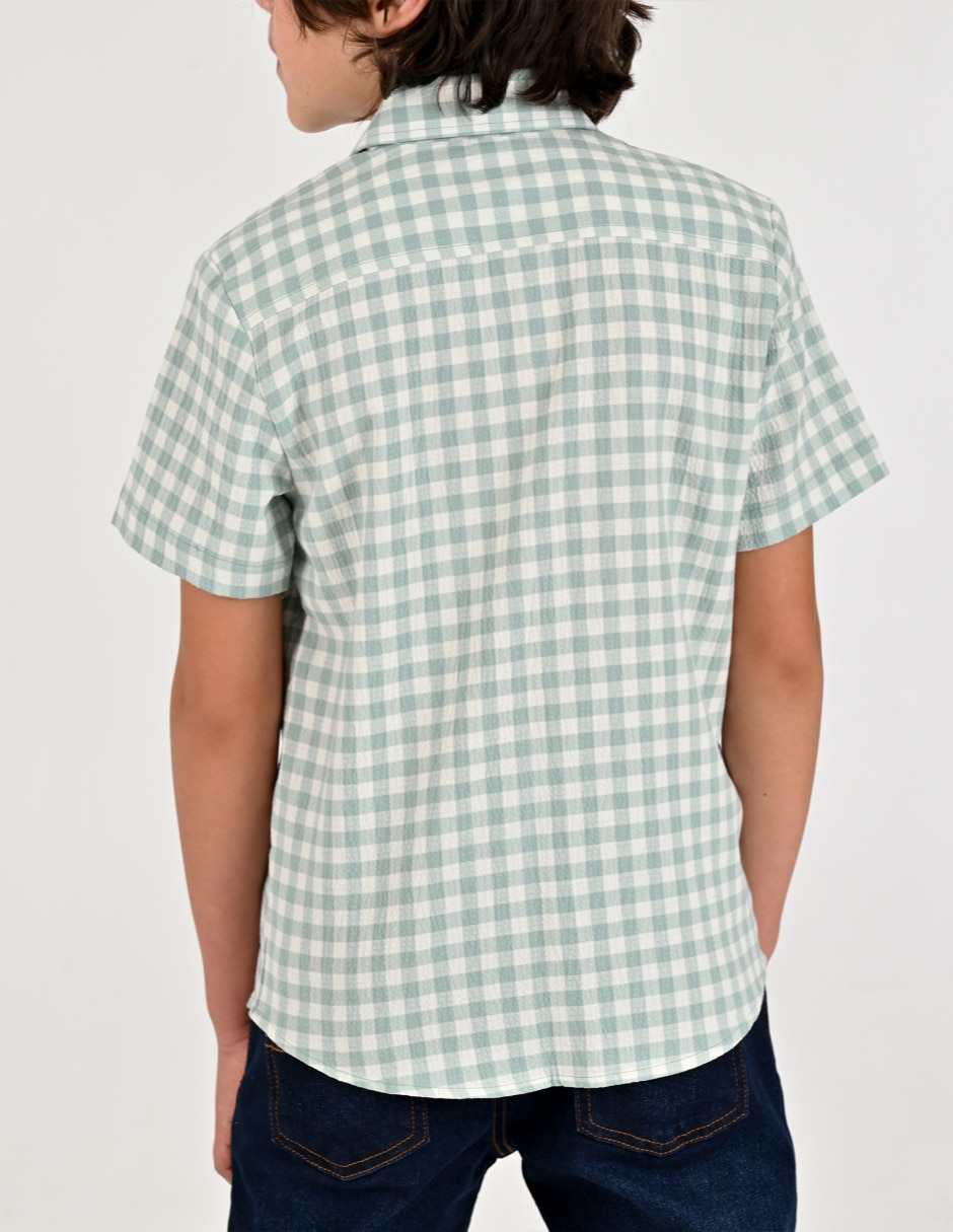 Camisa casual de algodón manga corta para niño 2