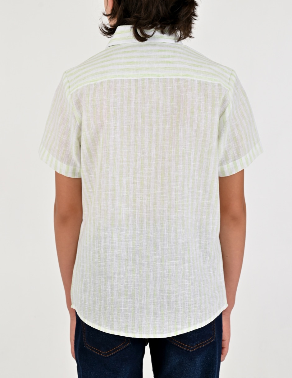 Camisa casual de algodón manga corta para niño 2