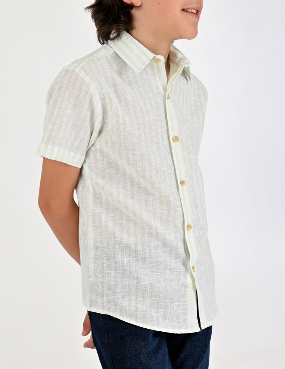 Camisa casual de algodón manga corta para niño 3