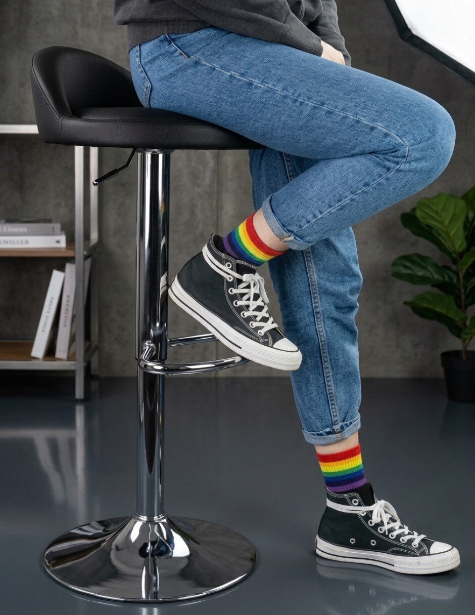 Juego de bancos diseño ergonómico con altura ajustable de piel sintética 6