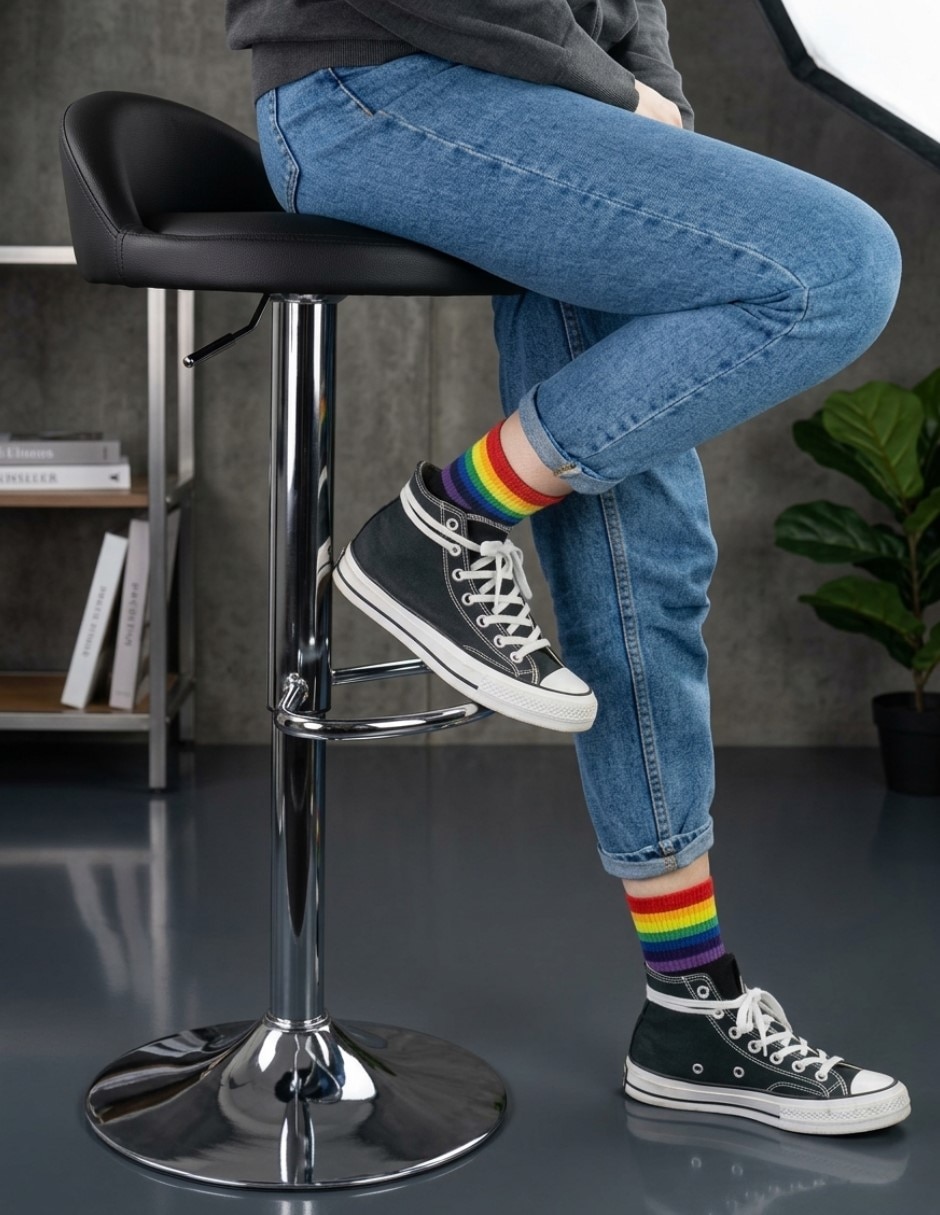 Juego de bancos diseño ergonómico con altura ajustable de piel sintética 5