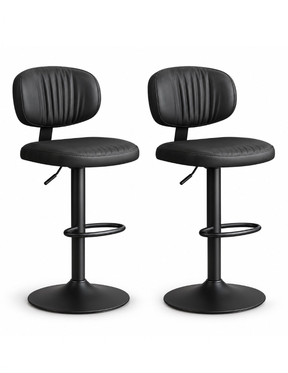 Juego de bancos diseño ergonómico con altura ajustable de piel sintética