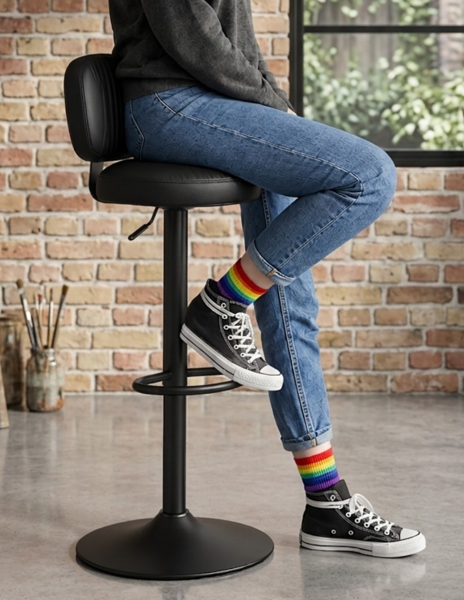 Juego de bancos diseño ergonómico con altura ajustable de piel sintética 6