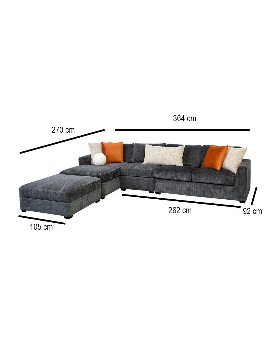 Sala modular izquierda hamilton de chenille 8