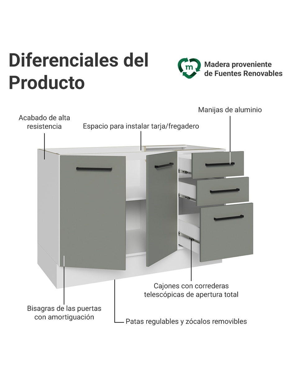 Gabinete armable de mdp 3