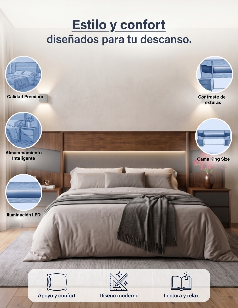 Set recámara dinamarca de madera 5