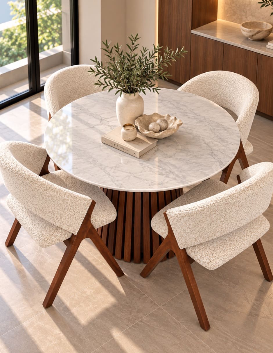 Comedor italy blanco de mármol 4