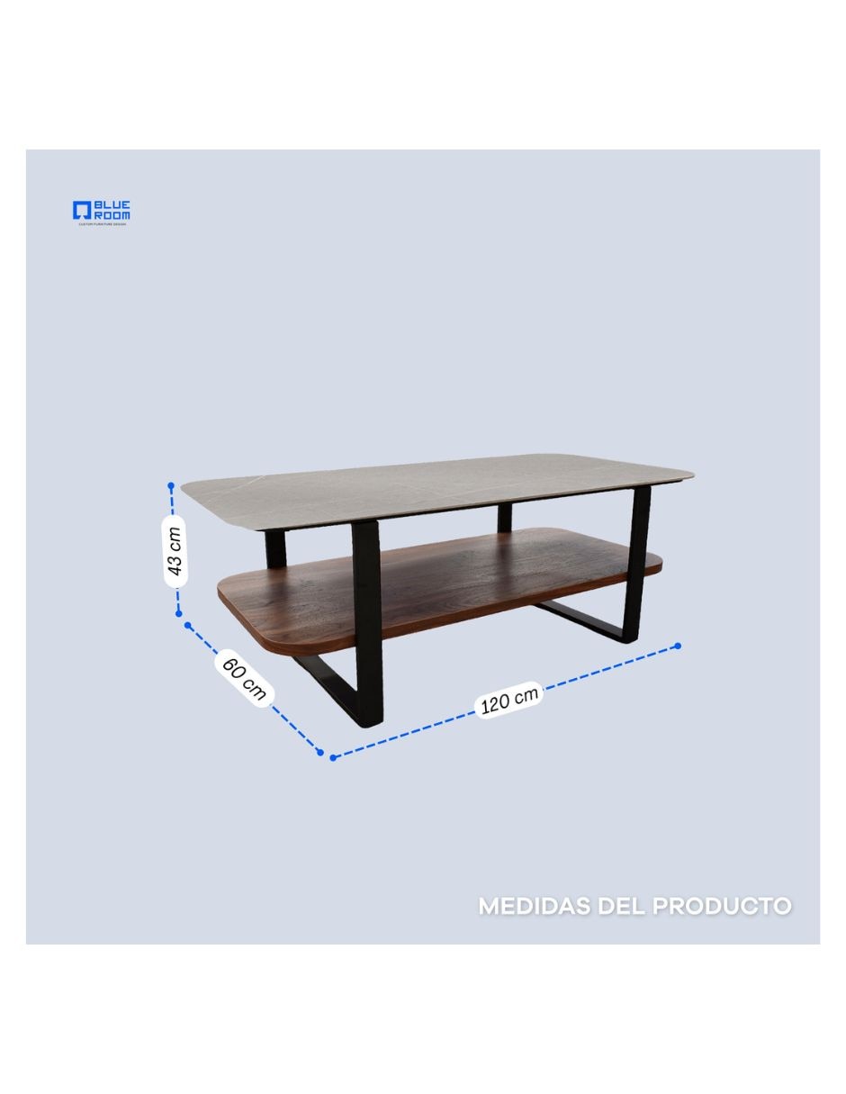 Mesa de centro armable de piedra sinterizada 6
