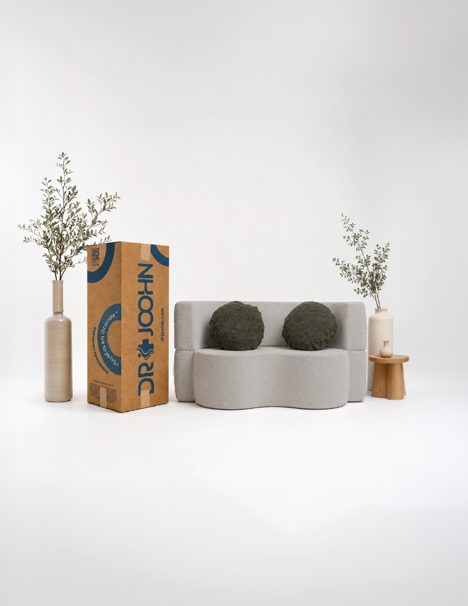 Sofá cama plegable sonrisa con cojines de espuma comprimida 1