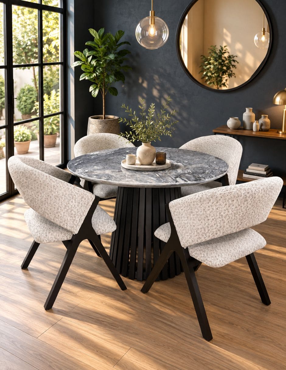 Comedor italy azul beggo de mármol 4