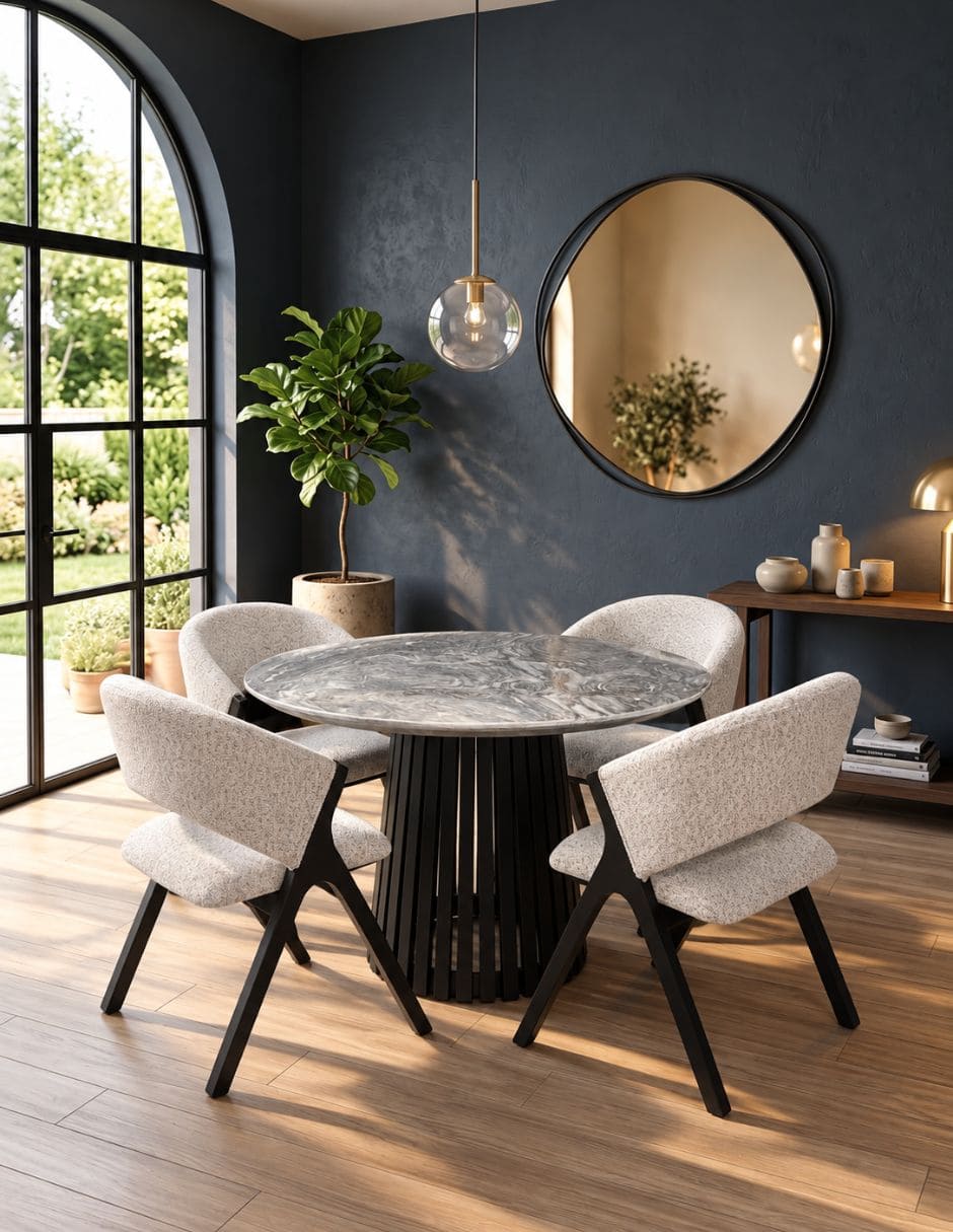 Comedor italy azul beggo de mármol 6