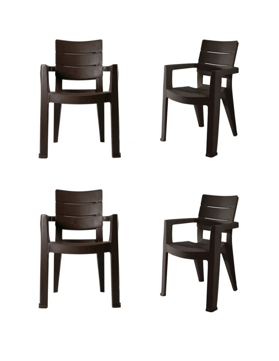 Set de sillas 4 piezas de polipropileno Set de sillas 4 piezas de polipropileno