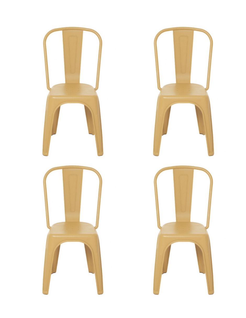Set de sillas 4 piezas de polipropileno Set de sillas 4 piezas de polipropileno