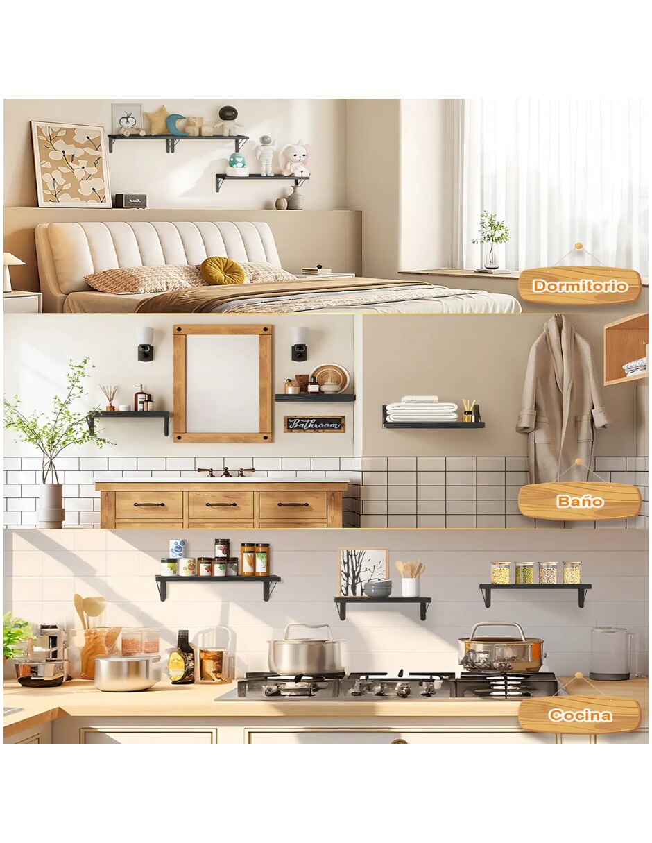 Set de repisas armable de madera 4