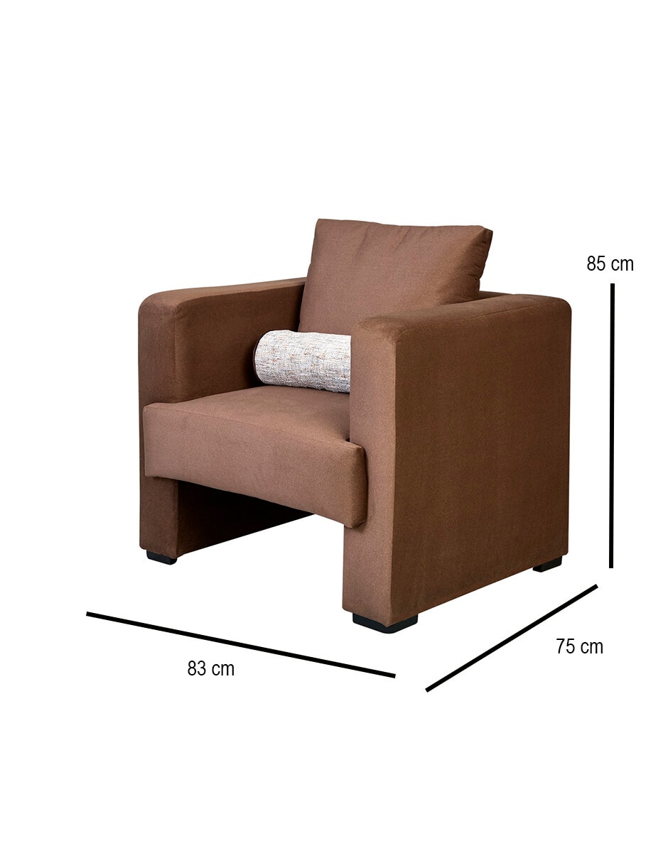 Sillón galo café de microfibra 7