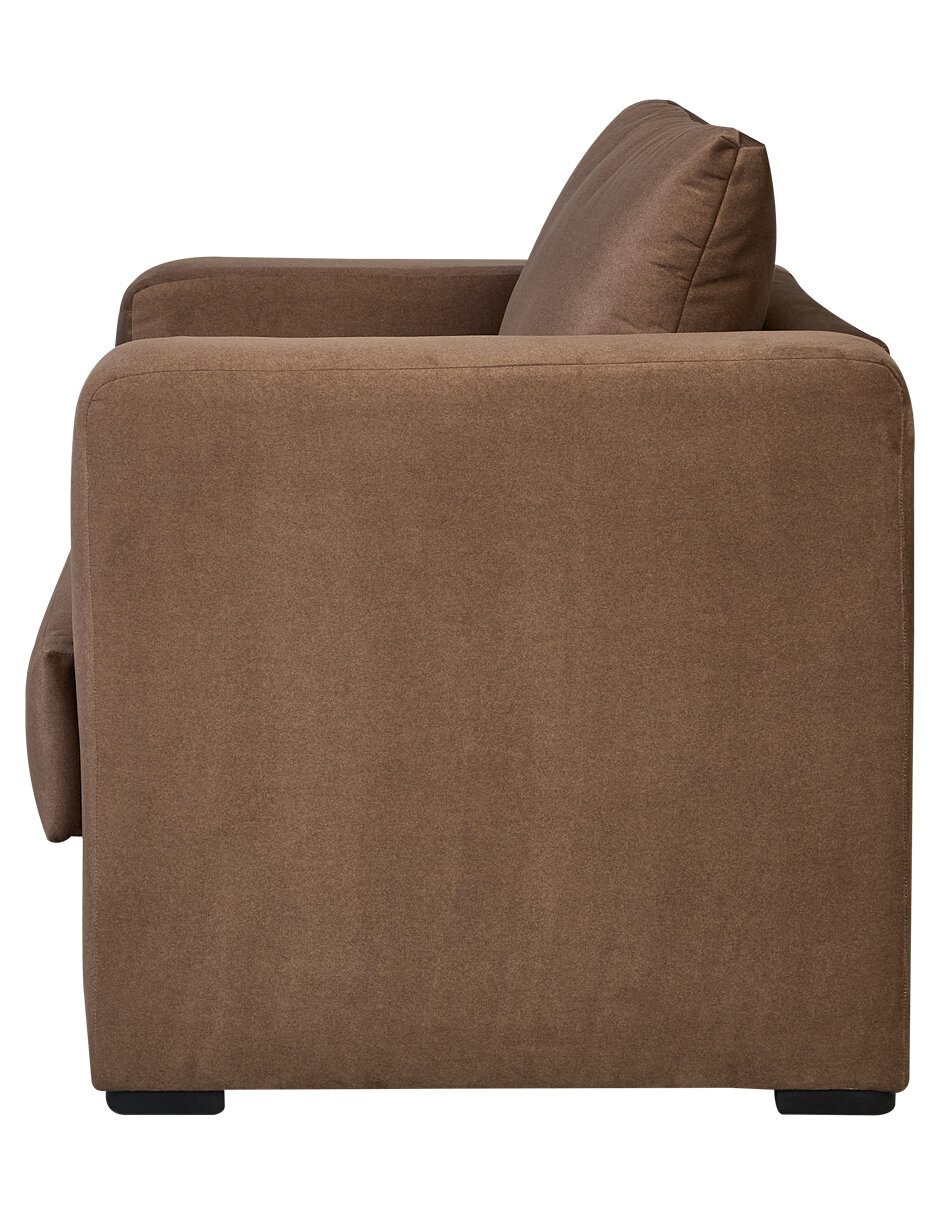 Sillón galo café de microfibra 3
