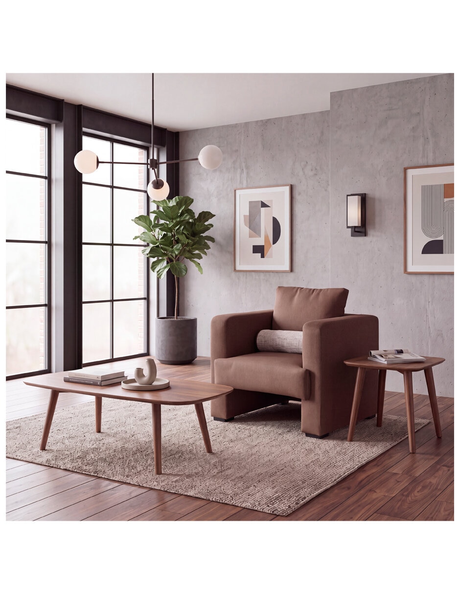 Sillón galo café de microfibra 6