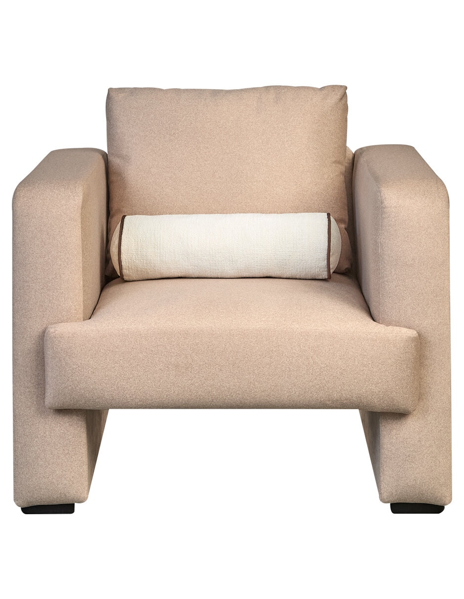 Sillón galo beige de microfibra Sillón galo beige de microfibra