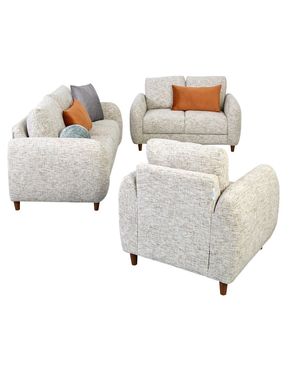 Sala 3 piezas ivanka gris sala 3-2-1 de chenille 3