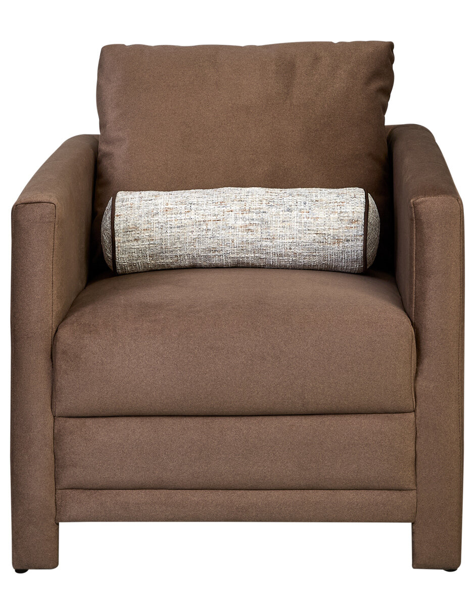 Sillón leo café de chenille Sillón leo café de chenille