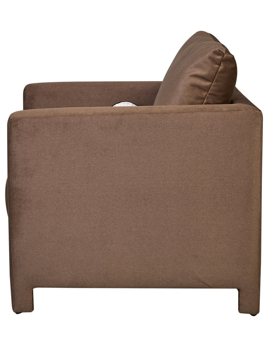 Sillón leo café de chenille 2