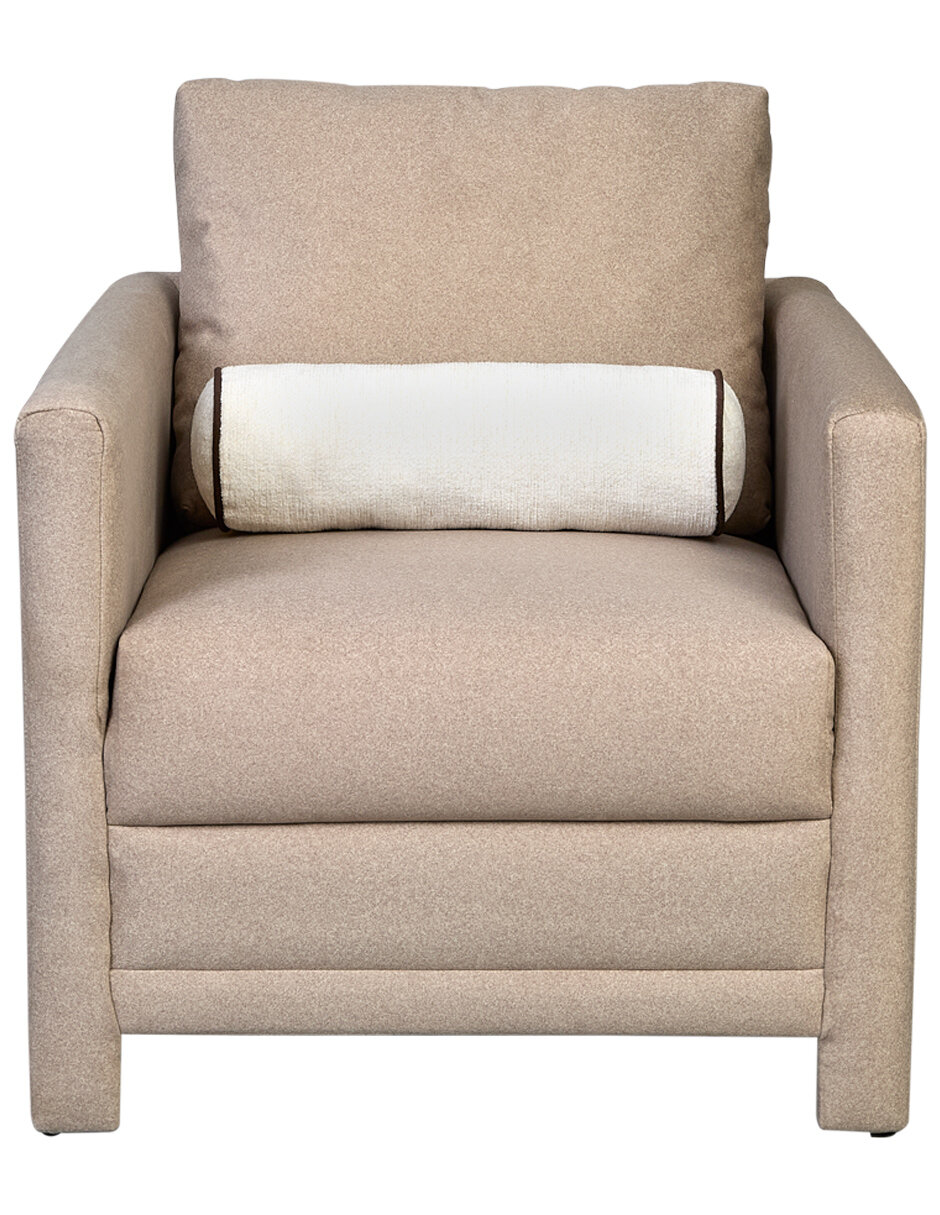 Sillón leo beige de chenille