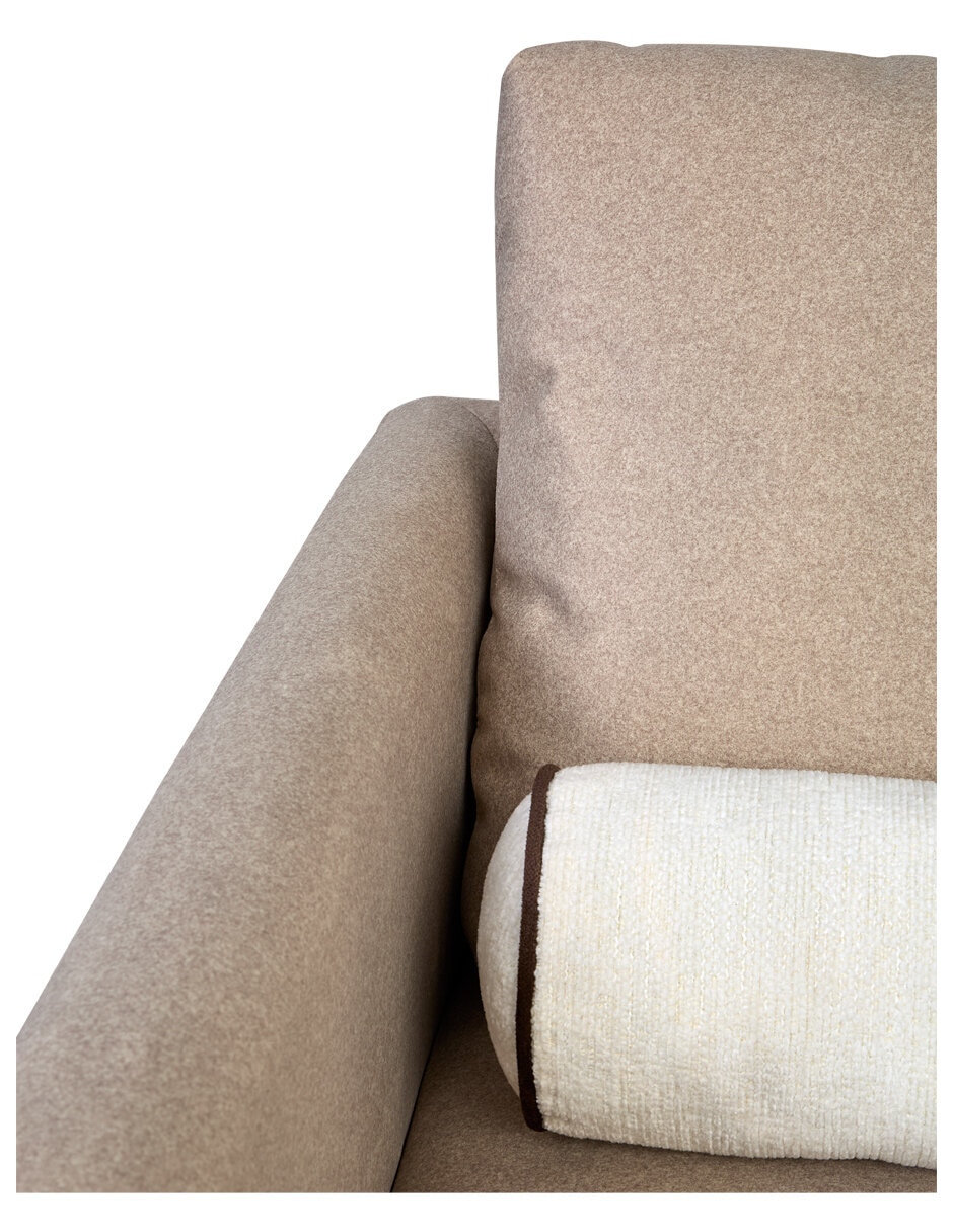 Sillón leo beige de chenille 3