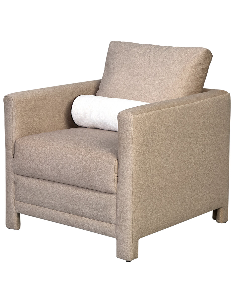 Sillón leo beige de chenille 5