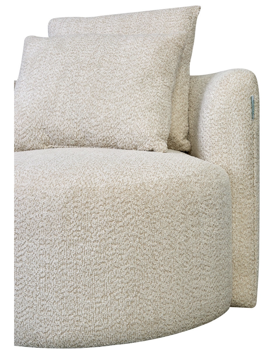 Sillón nico beige de chenille 6