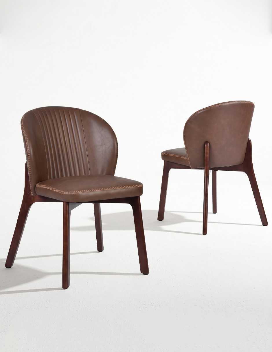 Silla sin brazos 2 piezas theon de vinipiel