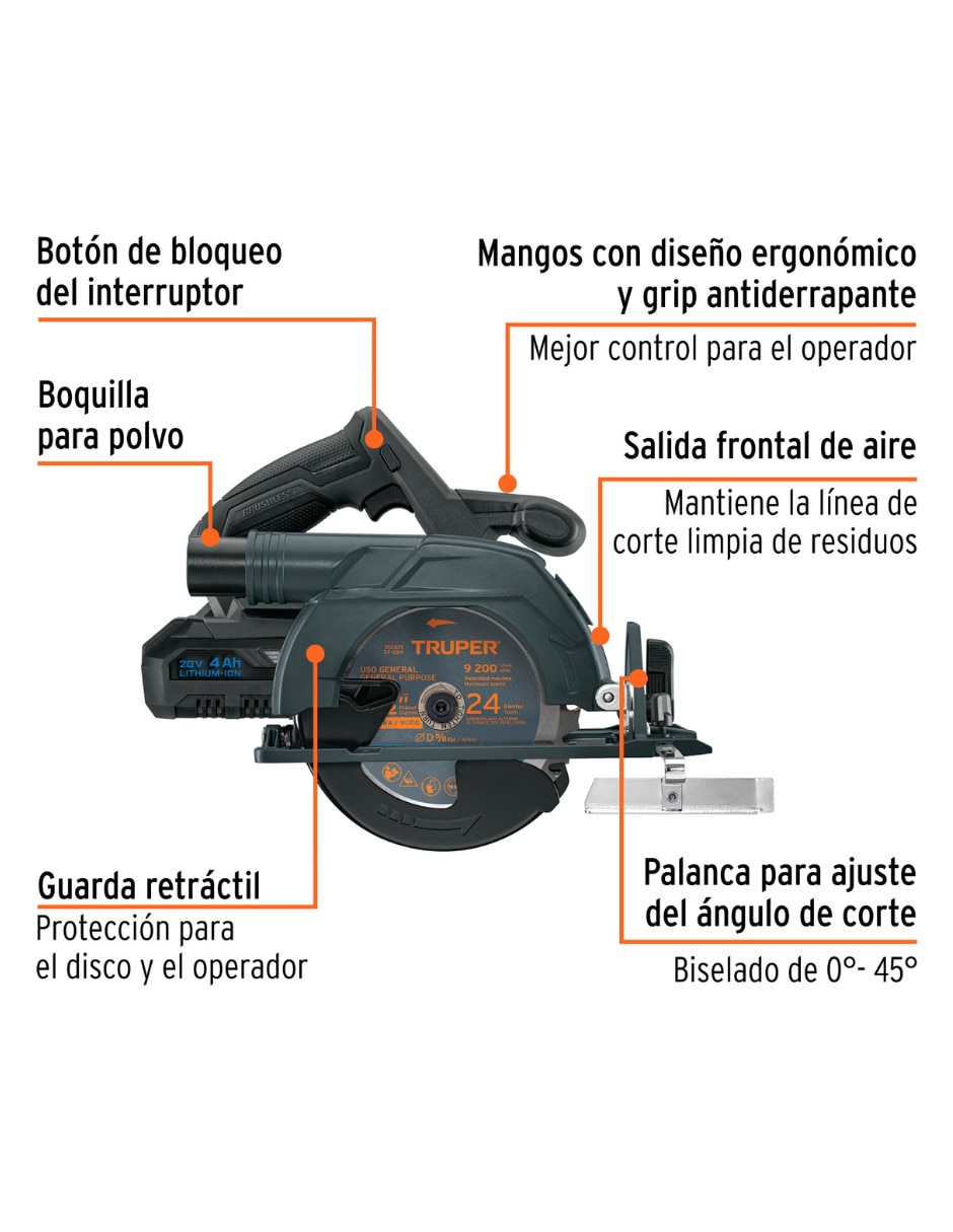 Sierra circular Truper Max-20sc 2