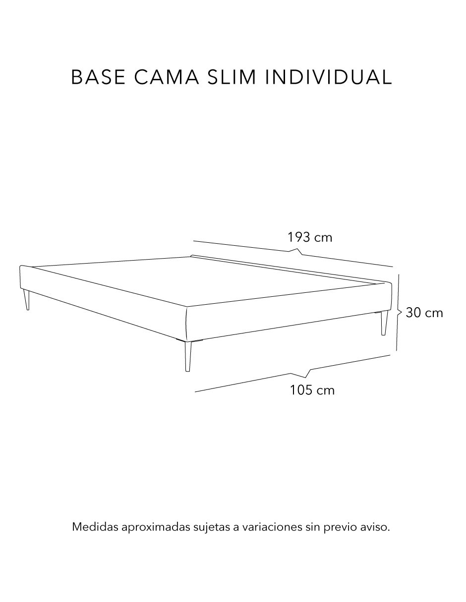 Base para cama base cama slim de madera pino 5
