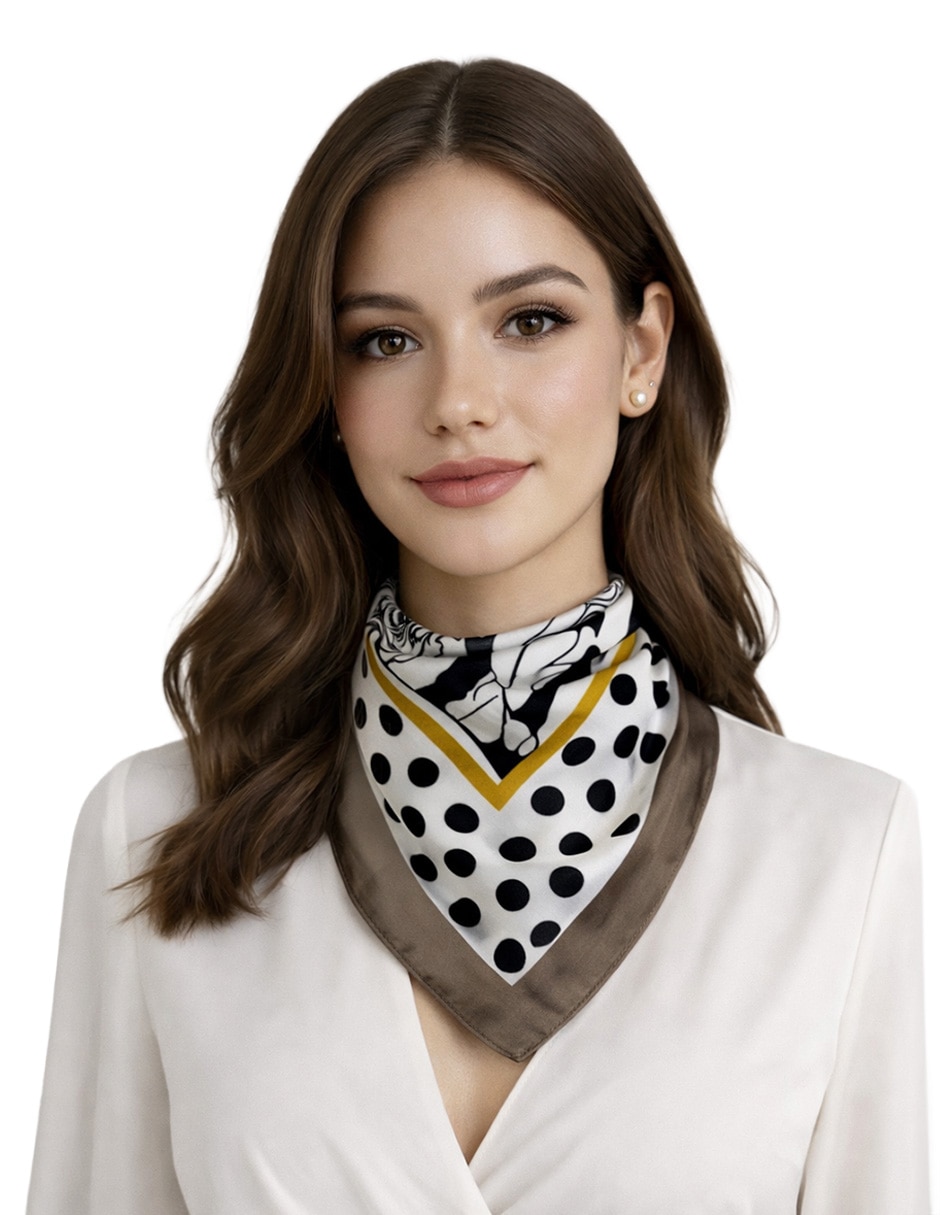 Mascada Twist Side con estampado lunares para mujer