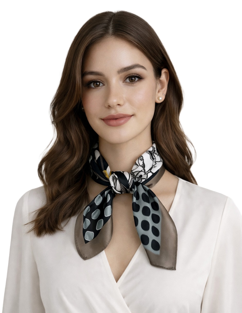Mascada Twist Side con estampado lunares para mujer