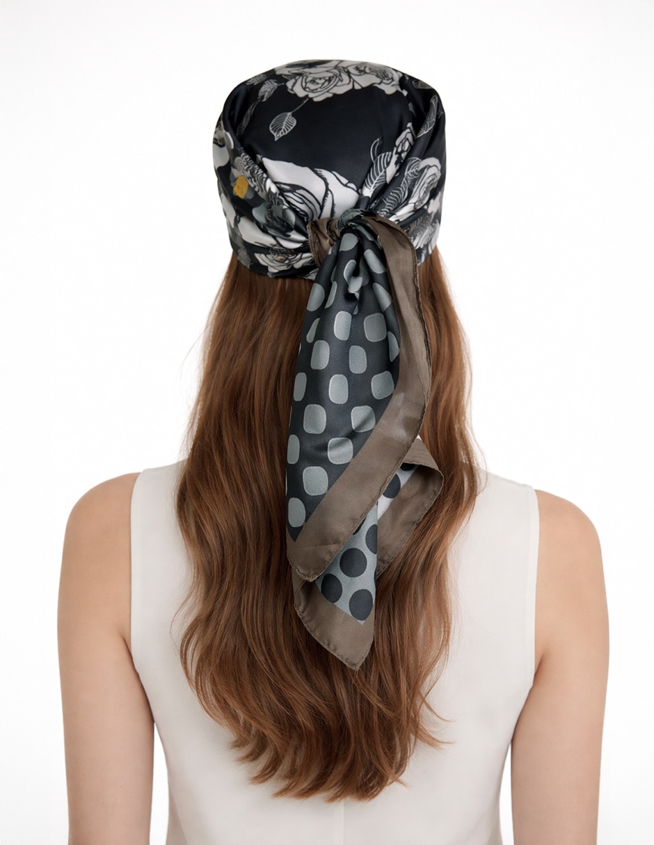 Mascada Twist Side con estampado lunares para mujer