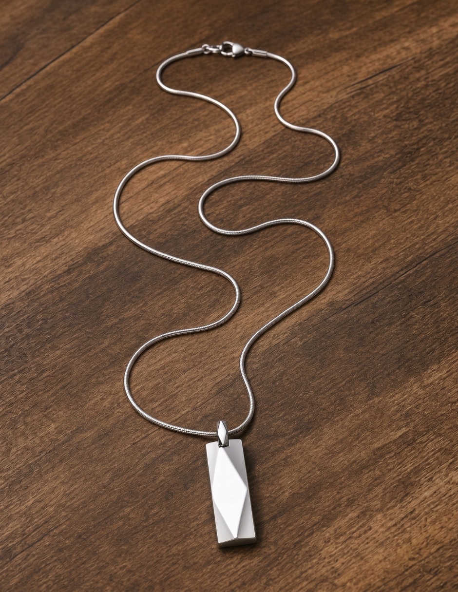 Collar con dije rectangular Chulada Black